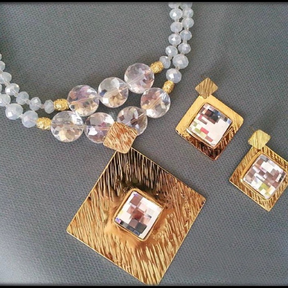 Hand made crystal necklace
